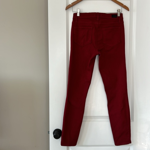 PAIGE Verdugo Ankle Jeans in Maroon Rose (Red) Sz 26 with MEASUREMENTS! - Picture 10 of 14